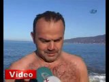 Kış ortası denize girdi bir de çay içti video www.olay53.com