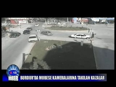 BURDUR’DA MOBESE KAMERALARINA TAKILAN KAZALAR