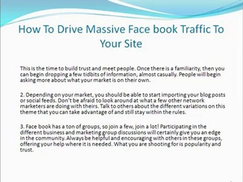 How To Drive Massive Facebook Traffic To Your Site