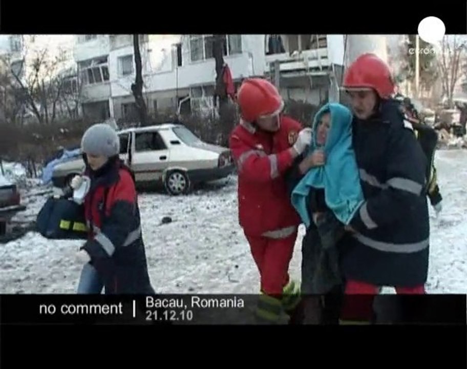 Apartment Building Blast In Romania - no comment