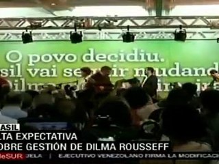 Alta expectativa sobre gestión sobre gestión de Dilma Rousseff