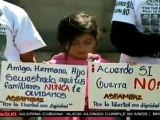 Familiares de retenidos por las FARC marchan por libertada de seres queridos