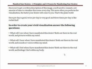 Manifest Your Desires - 2 Principles and 1 Process To Manife