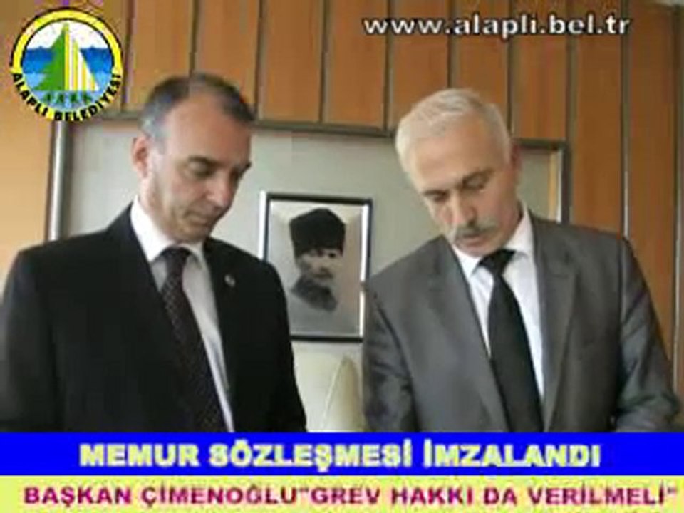 ALAPLI BELEDİYESİ'NDE MEMUR SÖZLEŞMESİ İMZALANDI