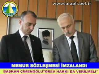 ALAPLI BELEDİYESİ'NDE MEMUR SÖZLEŞMESİ İMZALANDI