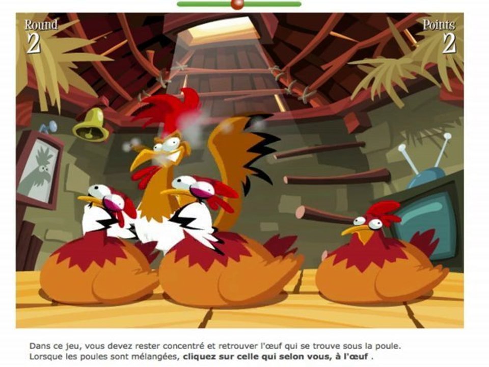 Jeu de recherche de l'oeuf de poule