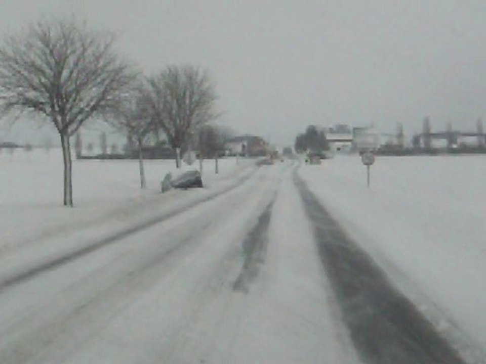 Autour de Beauvais : les congères, un piège à automobilistes