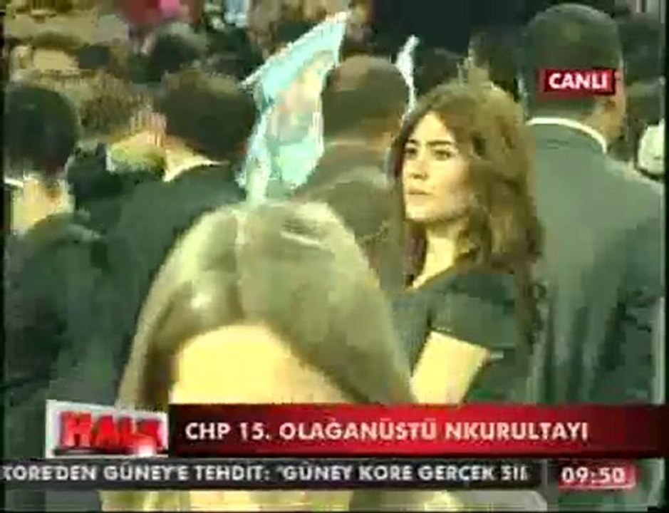 Didem Engin CHP 15. olaganustu kurultayi Halk TV roportaji