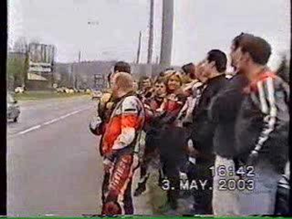 Accident moto contre police