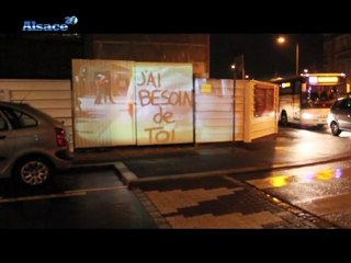 Strasbourg: de l'art projeté par les fenêtres de la ville