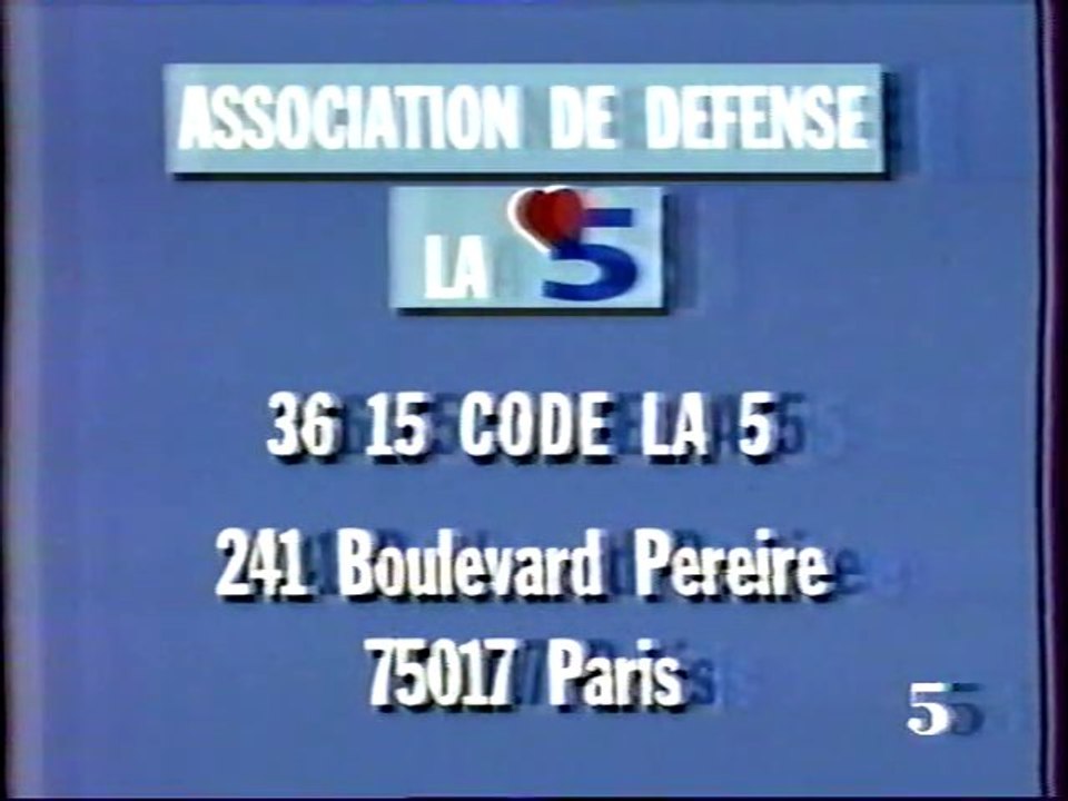 Extrait JT avec Jean-Claude Bourret mars 1992 LA CINQ