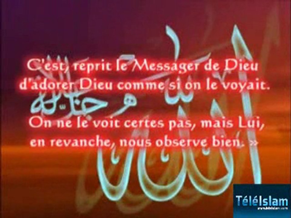 Hadith - Un homme en blanc vient questionner le Prophète SAS