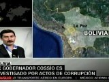 Huye de Bolivia ex gobernador suspendido por actos de corrupción