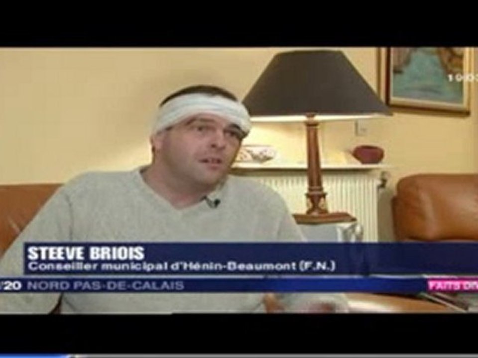 Agression de Steve Briois à Hénin-Beaumont 1er décembre 2010
