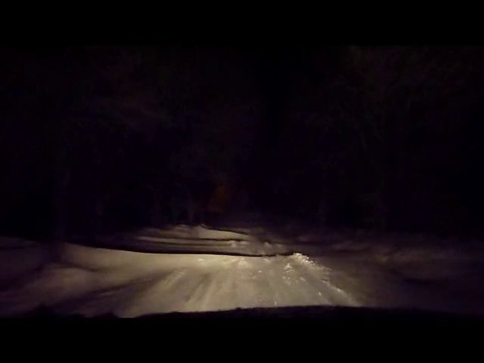 Congère sur la route D500 à 2h du matin le 26/12/2010