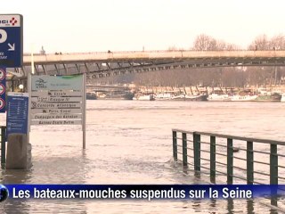 La Seine monte, la voie Express rive gauche fermée