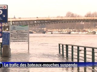 La Seine monte, la voie Express rive gauche fermée