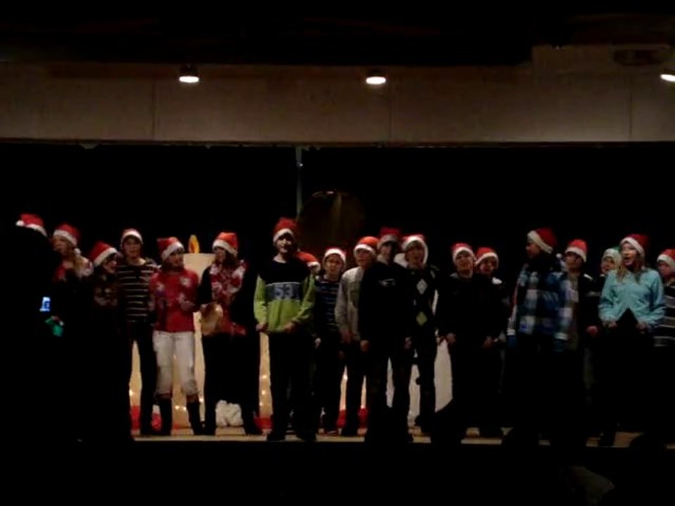Weihnachtsfeier 2010 Auftritt der 6b