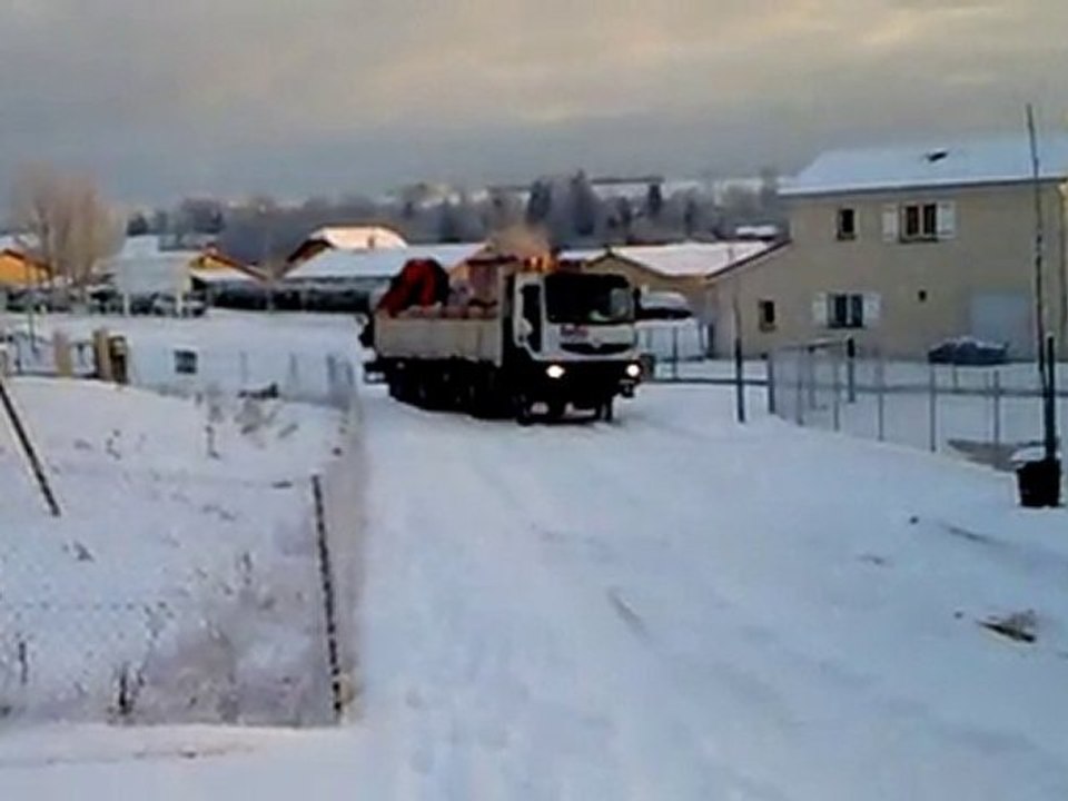 sortie de chantier sur la glace