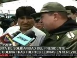 Chávez agradece a Bolivia ayuda para damnificados 