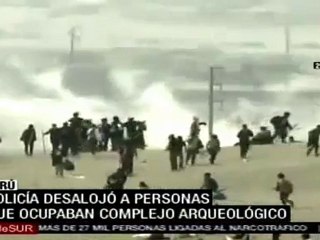 Desalojan a personas de zona arqueológica en Perú