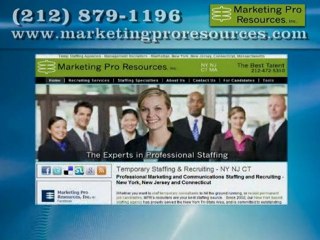 Staffing Agency in New York - Marketing Pro Resources