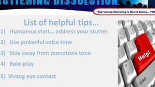 Stuttering Help - Tips On Presentations And Public Speaking