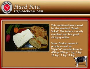 Hard Feta | tripleacheese.com | Feta Cheese Manufacturer
