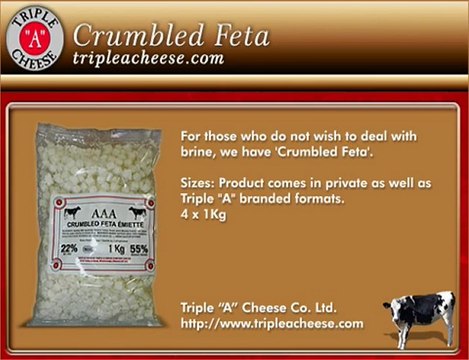 Crumbled Feta | tripleacheese.com | Feta Cheese Manufacturer
