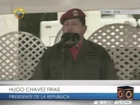 Anuncio de Chávez donde niega la concesión a RCTV