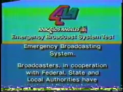 KNBC 4 (1985) - Emergency Broadcast System Test