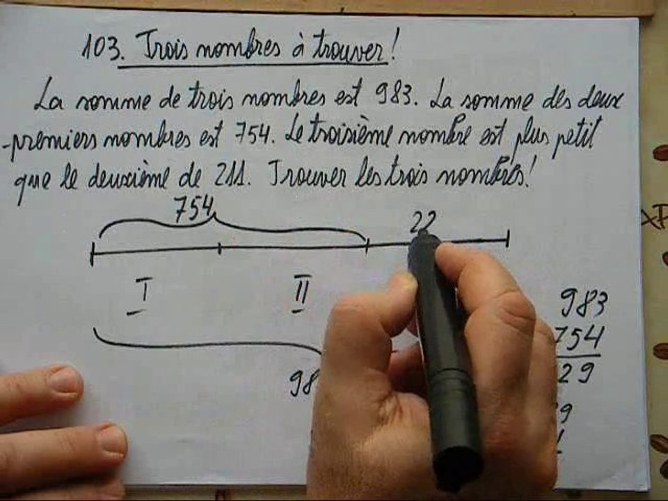 103. Trois nombres à trouver !