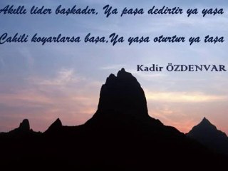 Akıllı Lider başkadır. Ya paşa dediritir ya yaşa
