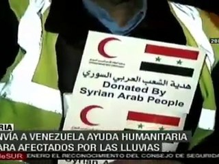 Siria envió ayuda humanitaria a Venezuela