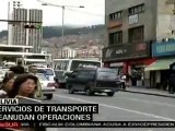 Servicios de transporte reanudan operaciones en Bolivia