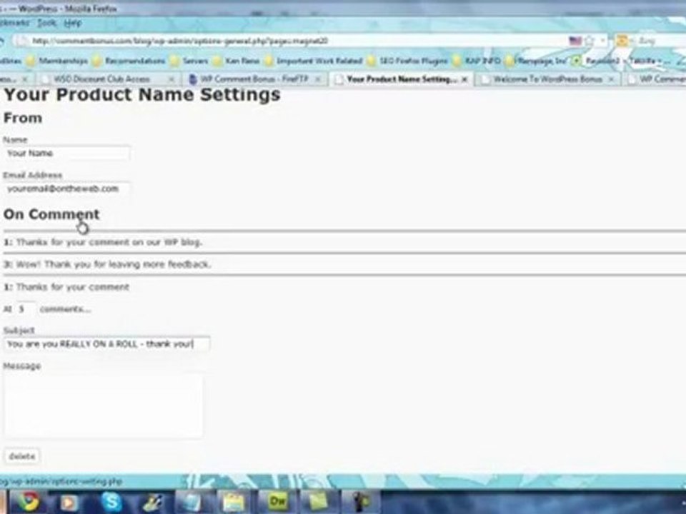 Wordpress Comment Bonus Plugin
