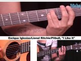 How to Play I Like It by Enrique Iglesias on Guitar