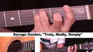 How to Play Truly Madly Deeply by Savage Garden on Guitar