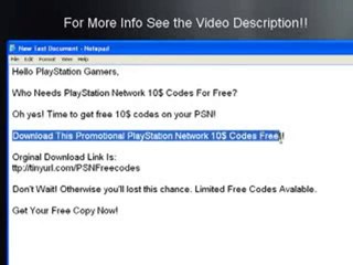 PSN Code Generator 2011 working 100$ code generator