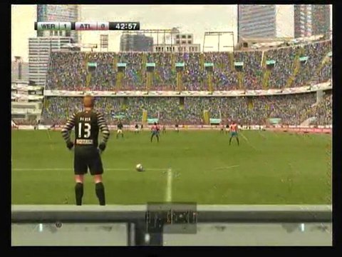 ウイイレ2011　オフライン対戦7試合目　ウェルダーブレーメンｖｓアトレティコ・マドリード