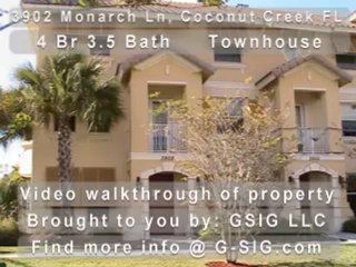 Video Walk Through of 3902 Monarch Ln, Coconut Creek FL ...