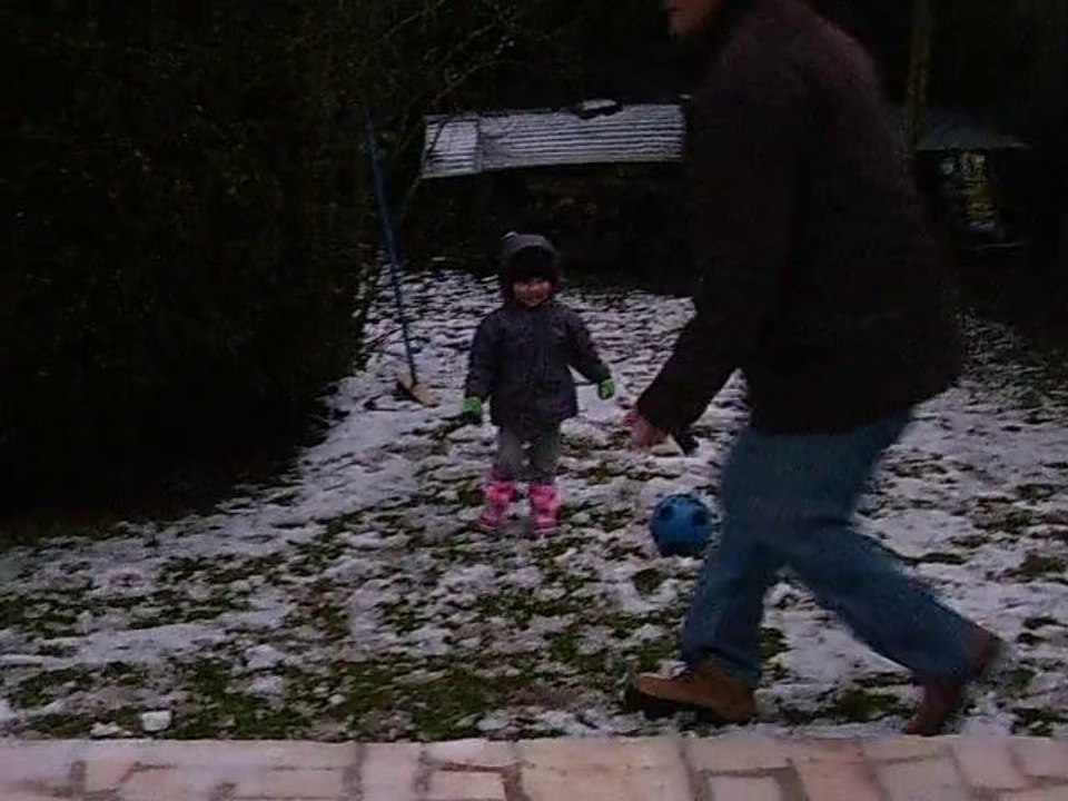 "Bataille" de boules de neige.