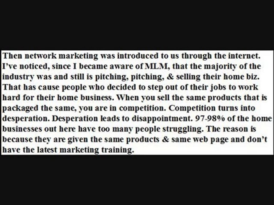 Network Marketing Story - Part 2