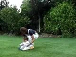 - granny kicks a baby