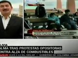 Calma en Bolivia tras protestas opositoras contra el alza de precios
