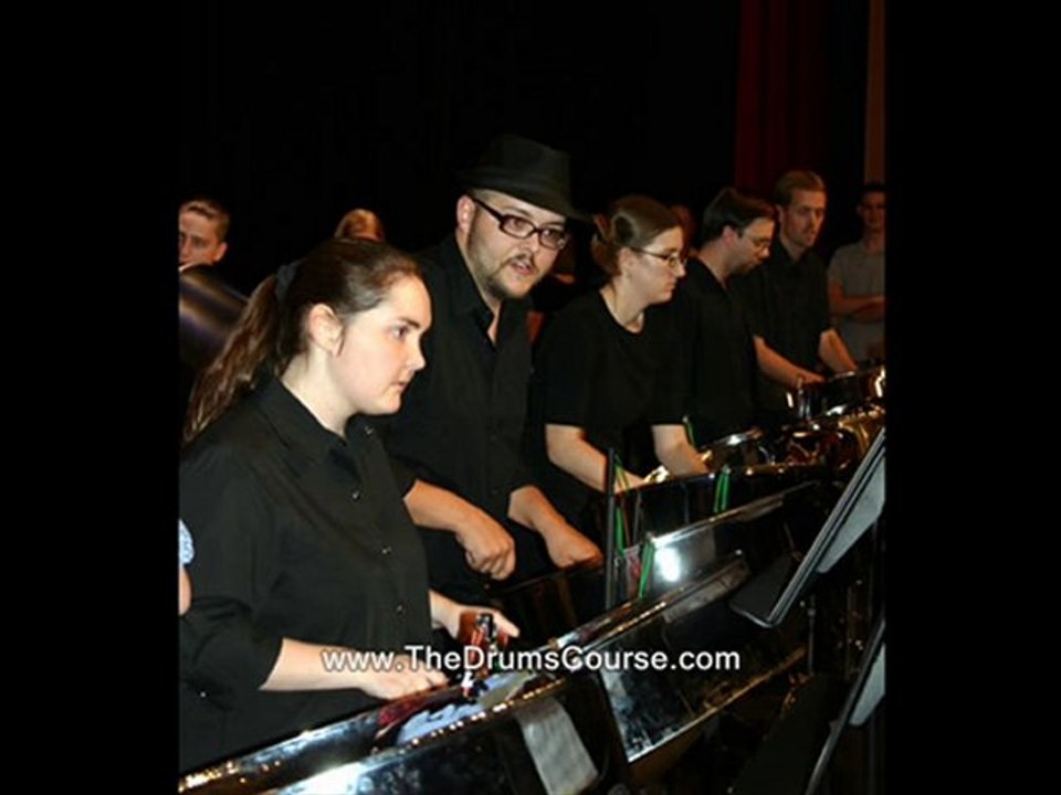 playing electronic drums
