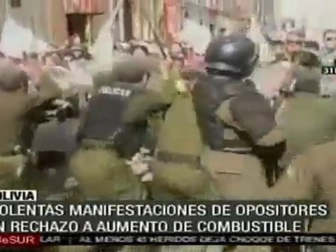 Violentas manifestaciones de opositores en rechazo a aumento