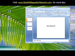 MLM Training: How to display Powerpoint slideshow non-fulls