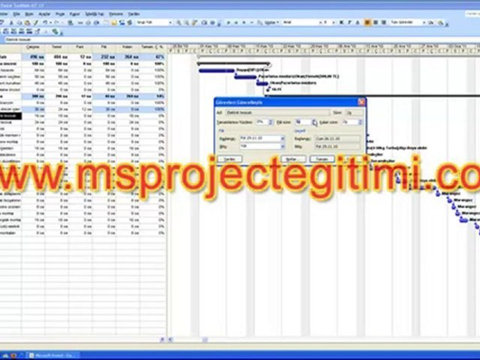 ms project video eğitim