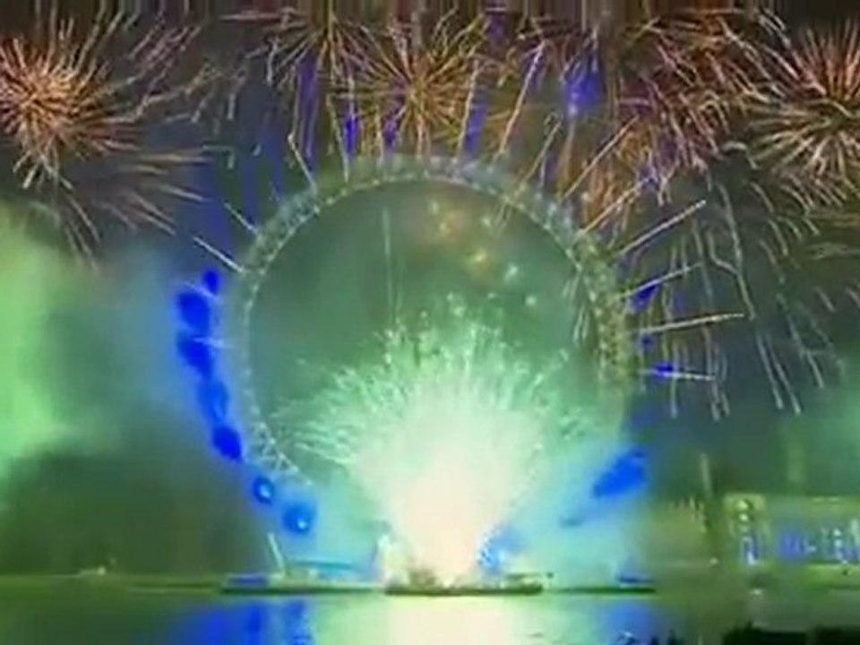 New Year 2011 London fireworks